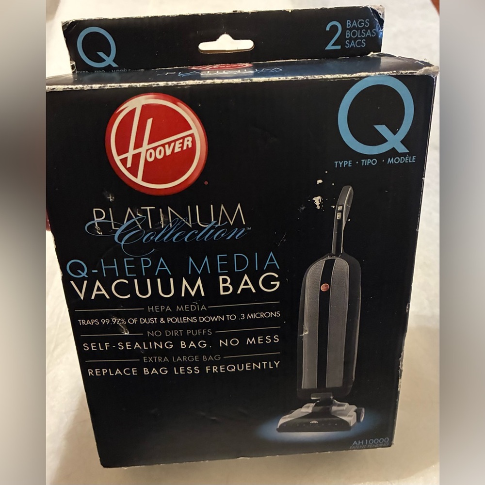 2-Pack Hoover Platinum Collection Q Hepa Media Vacuum Bag Type Q New In Box